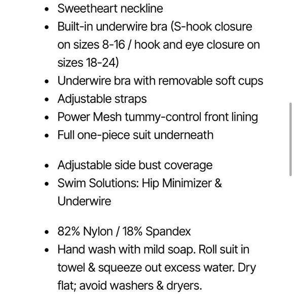 NWT Swimsuits For All Swimdress(size 8 C/D) - Picture 5 of 13